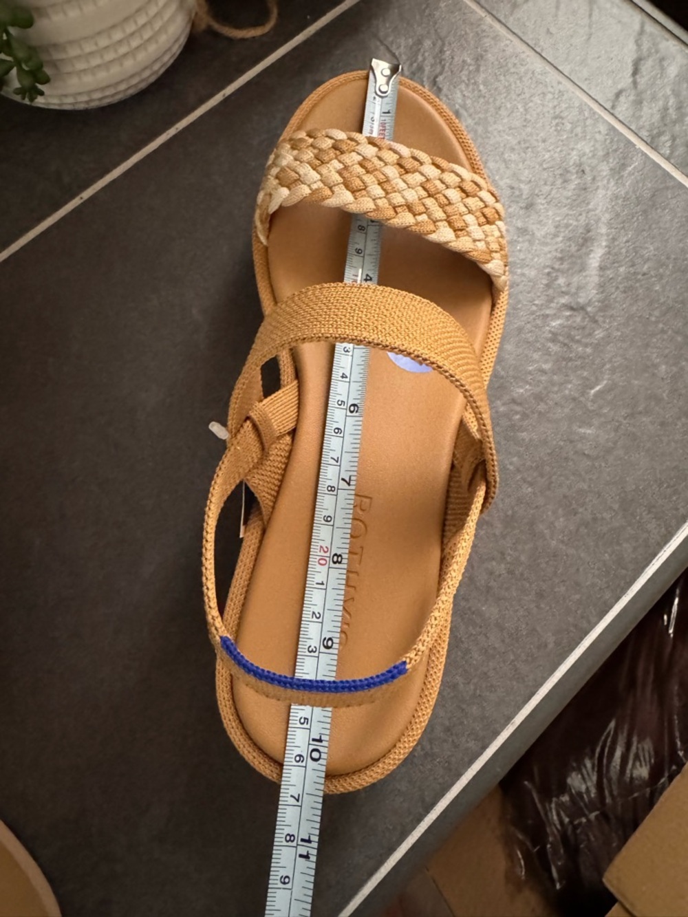 Rothy's The Lightweight Wedge Sandals,  Light Sand, 7.5 - Picture 9 of 11